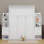 Lit escamotable mural Murphy avec tablettes, tiroirs et lumières DEL-106853567