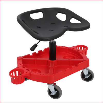 Adjustable Height Ergonomic Industrial Stool with Removable Casters/Wheels