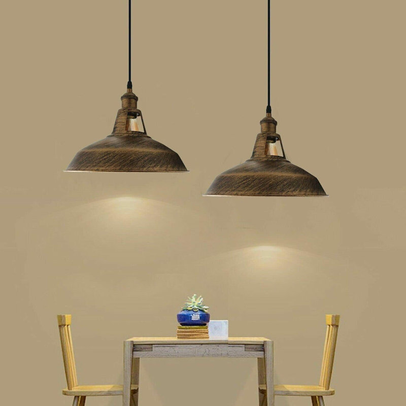 Delia 1 - Light Rustic Red Pendant, Brushed Copper