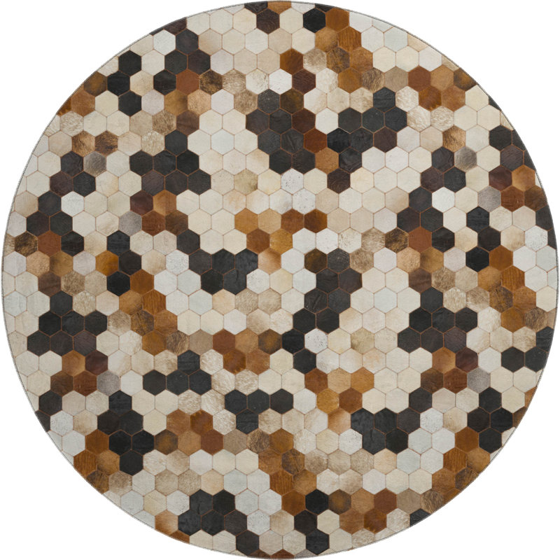 Premium Machine Washable Lewes AMF104 Multi Rug, Round 8'