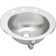 Asana Stainless Steel Circular Drop-In Bathroom Sink and Overflow