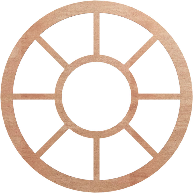 Médaillon de plafond Grace, Cerisier, H 40 po x l 40 po x P 0,38 po