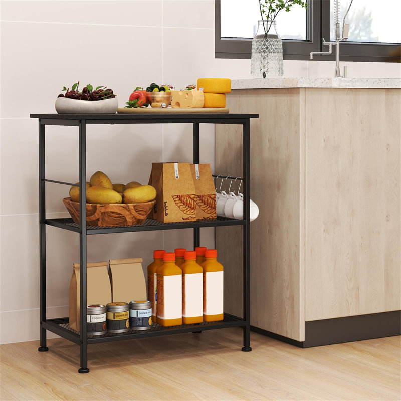 Aizak Kitchen Cart, Black