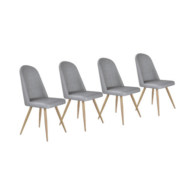 Mira Luna 114.3cm H Tufted Genuine Leather Upholstered Side Chair