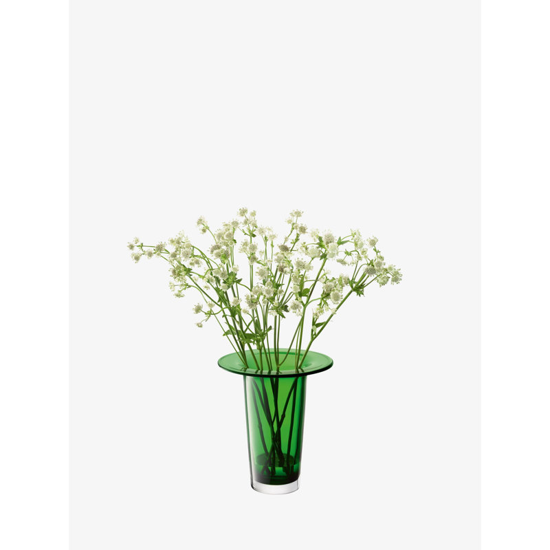 Victoria Glass Candle Holder, 10.24" H x 9.72" W x 9.72" D, Fern Green