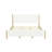 Boucle Upholstered Bed With Rubberwood Legs, KING