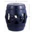Tabouret de jardin en forme d'anneaux de verrouillage en céramique marine à découpes de 16 po Lucky Coins, table d'appoint, siège et support pour plantes-2070032218