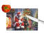 Rottweiler and Santa Claus Glass Cutting Board