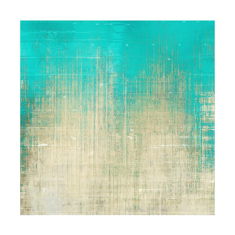 Turquoise Texture Abstract - Single Picture Frame Print, Matt White, 202.692 cm H x 202.692 cm W