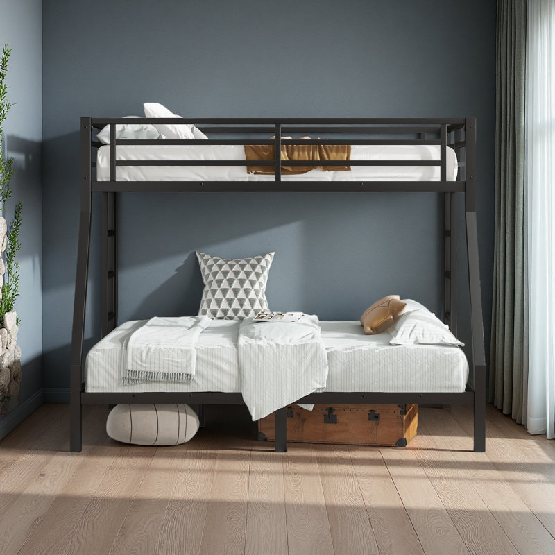 Metal Twin Over Full Bunk Bed For Teens And Adults,Space-Saving/Noise Reduced/No Box Spring Needed,