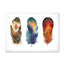 Ensemble de plumes colorées Boho - Impression sur toile encadrée-59760420-59760419