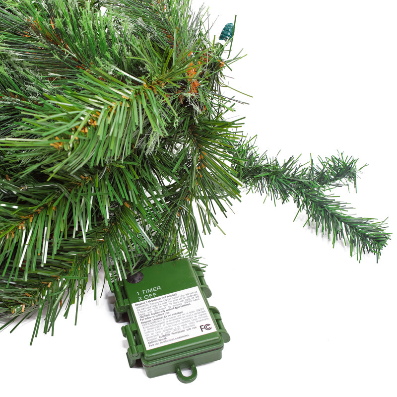 The Holiday Aisle® 36" Glistening Pine Teardrop with LED Lights