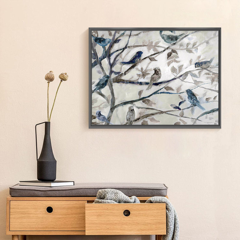 Single Picture Frame Print on Canvas, Black Framed, 16" H x 24" W x 1.5" D