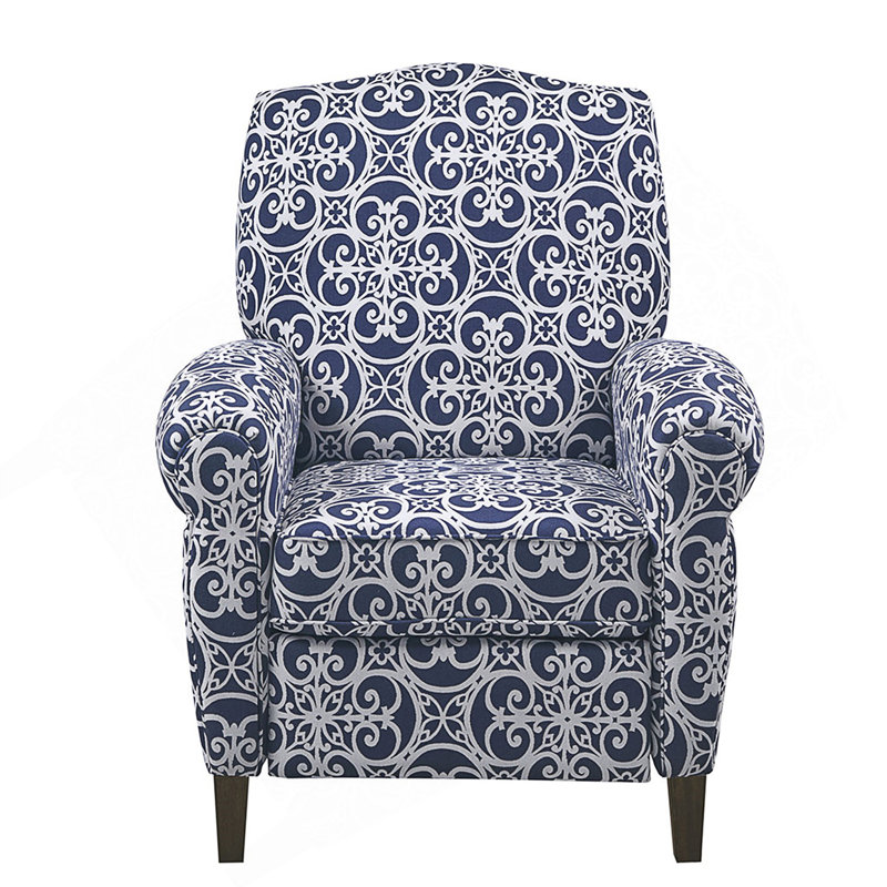 Push Back Recliner, Blue