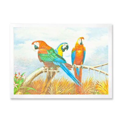 Perroquet Ara coloré - reproduction sur toile