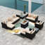 Ensemble de conversation modulaire en rotin avec coussins Paulsen-14146922-109280764-101360795