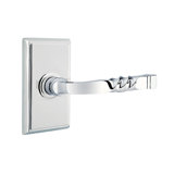 Santa Fe Flat Passage (Hall & Closet) Door Lever with Rectangle Rosette