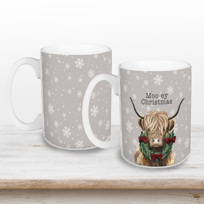 Ensemble de grandes tasses de Noël Moo-Ey