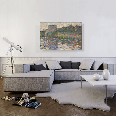 «La seine à Courbevoie 1884» par Georges Seurat, reproduction d'art sur toile tendue