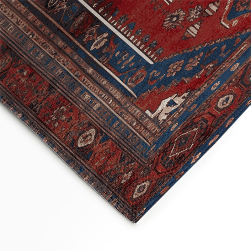 Tapis d'intérieur et d'extérieur brun Persian, Rectangle 9 pi x 12 pi