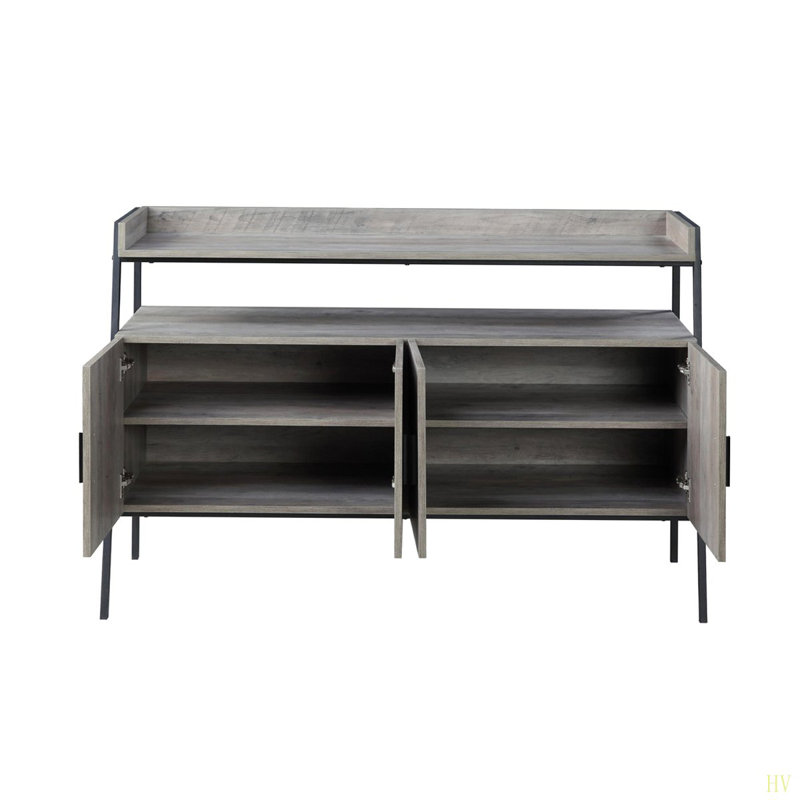 Meuble télé 52 pouces avec 1 compartiment ouvert, Gris