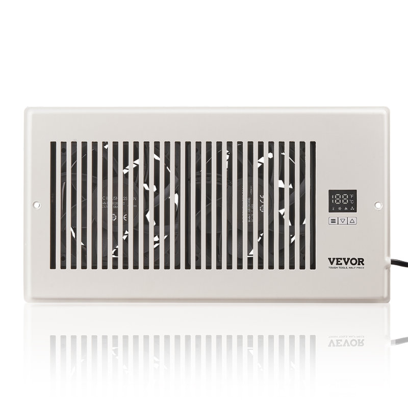 Ventilateur mural blanc avec télécommande incluse VEVOR, Blanc, H 7,5 po x l 13,78 po x P 1,97 po