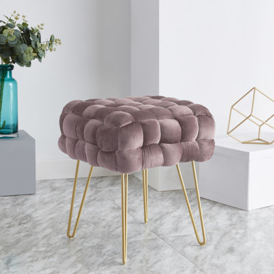 Fleming Velvet Ottoman