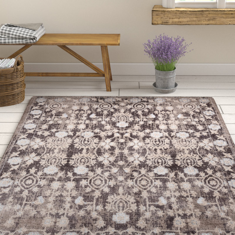 Tapis taupe / brun Rummond, Rectangle 12 pi 6 po x 15 pi 8 po