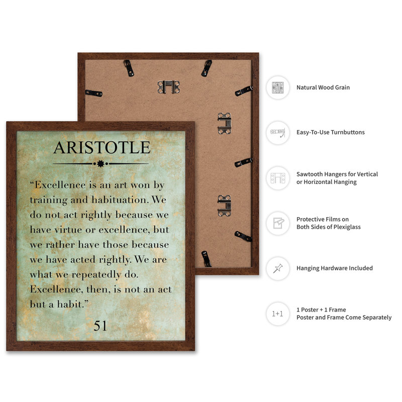 Aristote excellence, Poster, 18"H x 24"W, Encadrement brun