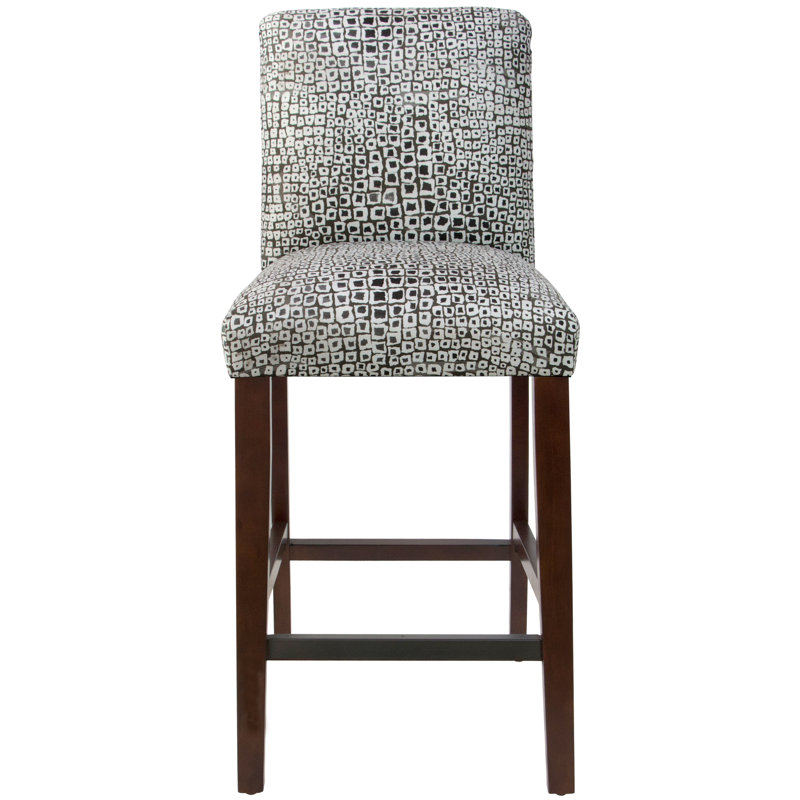 Hadrien Bar & Counter Stool, Bar Stool (31” Seat Height), Espresso, Shaana Indigo