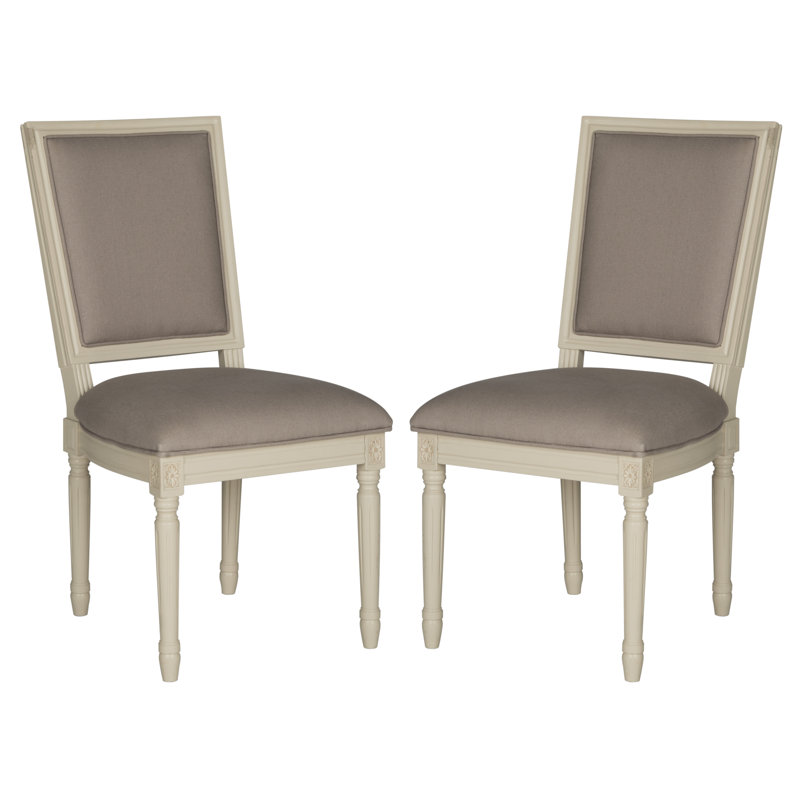 Moneta 19.8'' H Linen Upholstered Side Chair, Taupe