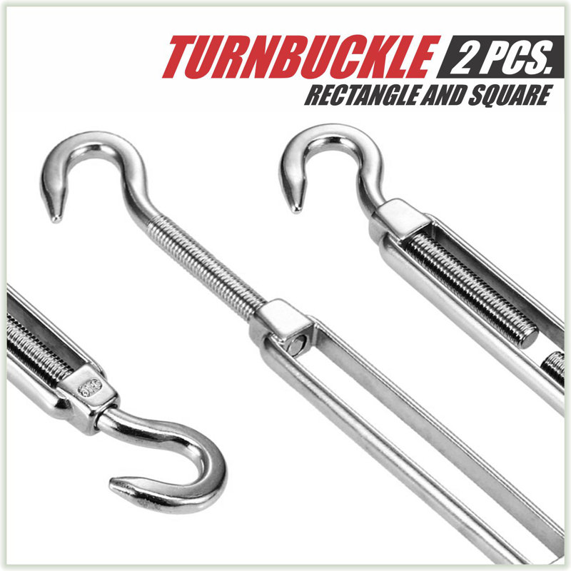6 Inch Stainless Steel Triangle Sun Shade Sail Hardware Kit