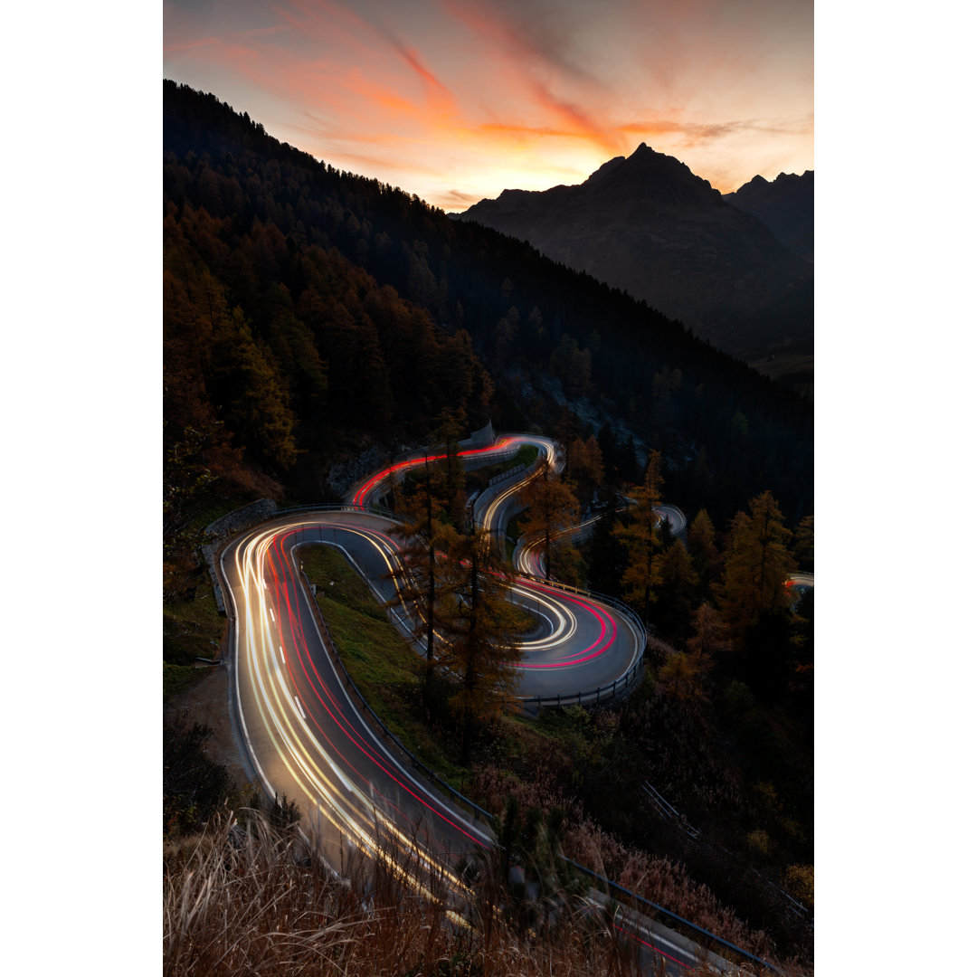 Maloja Pass in der Schweiz - Drucken