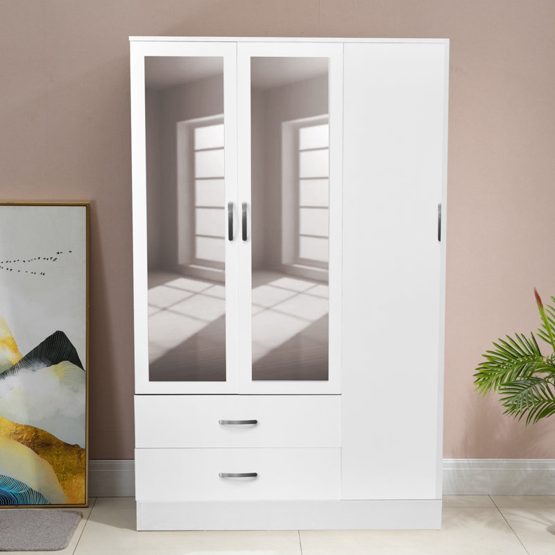 Everheart 3 Door Solid Wood Wardrobe