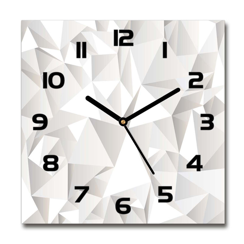 Hayleigh-Jai Glass Wall Clock, Black/Ivory