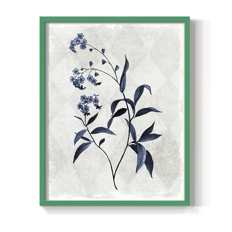 Harlequin Botanical I, reproduction encadrée - bois massif, H 15 po x l 12 po, Vert