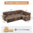Upholstered Velvet U-Shaped Sectional Sleeper Couch Pull Out Sofa Sofa Bed-1261873780