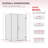 UKH07 37-1/8 to 38 in. W X 34 in. D X 80 in. H Frameless Hinged Shower Door in Satin Brass with EnduroShield 3/8 in. Clear Glass with 24 in. Door Panel-122547675-122547647