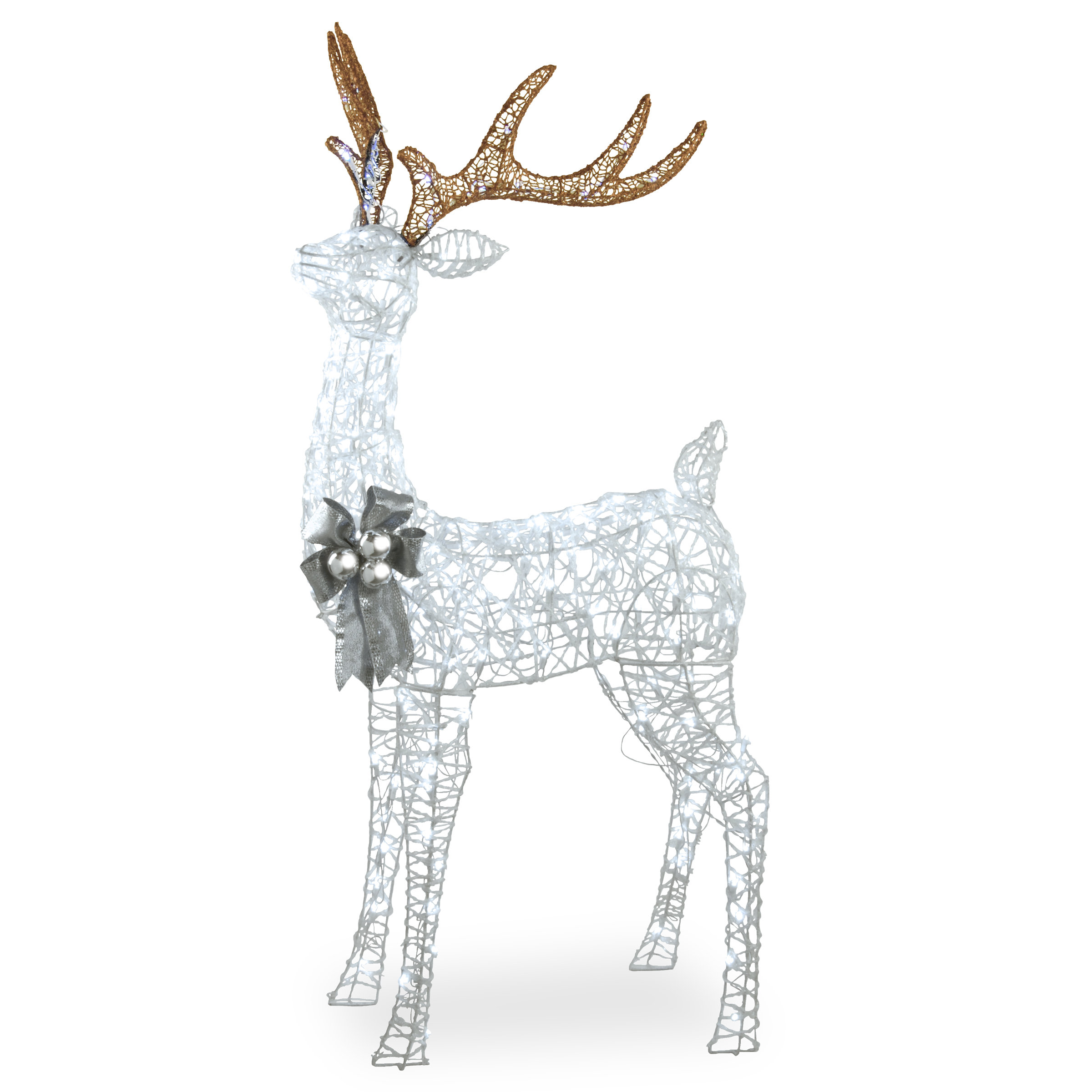 The Holiday Aisle® Pre-Lit Standing Buck Lighted Display & Reviews ...