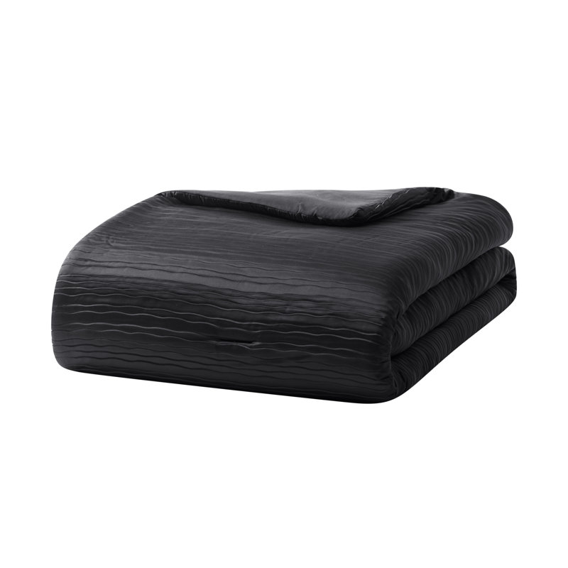 King Black Microfiber Reversible Bed in a Bag Set