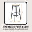 Tabouret en acier Felix, prêt à assembler-99356460-99356461-99356462