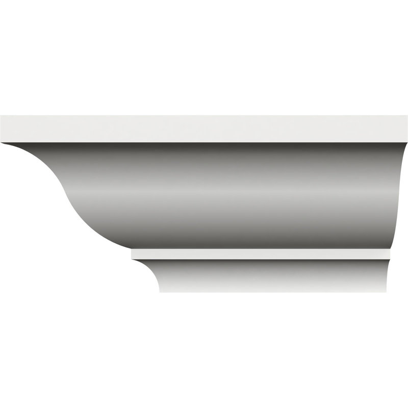 5-1/2 in. X 7-1/2 in. X 96 in. Crown Moulding, PVC, 5.47"H x 96"W x 5.16"D