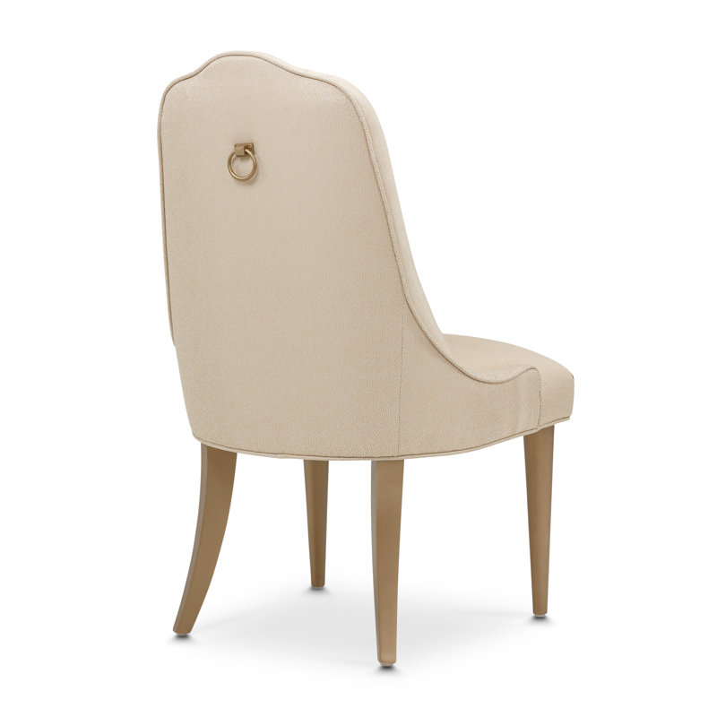 Malibu Crest Upholstered Dining Chair, Burnished Gold
