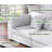 Squared Arm Wide Seat Upholstered Sofa-1464318006