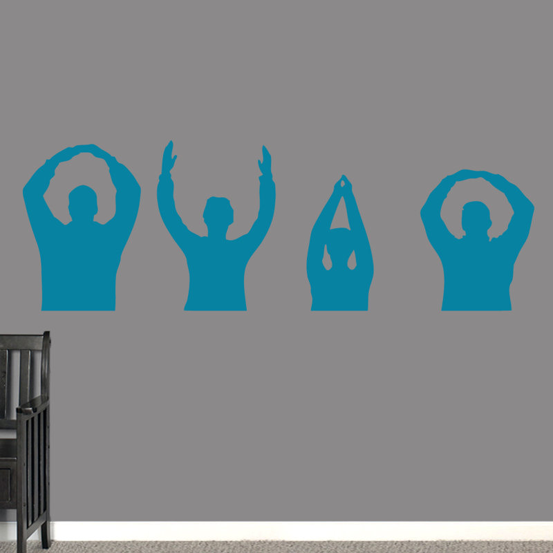 Adhésif décoratif «Ohio People», Bleu sarcelle