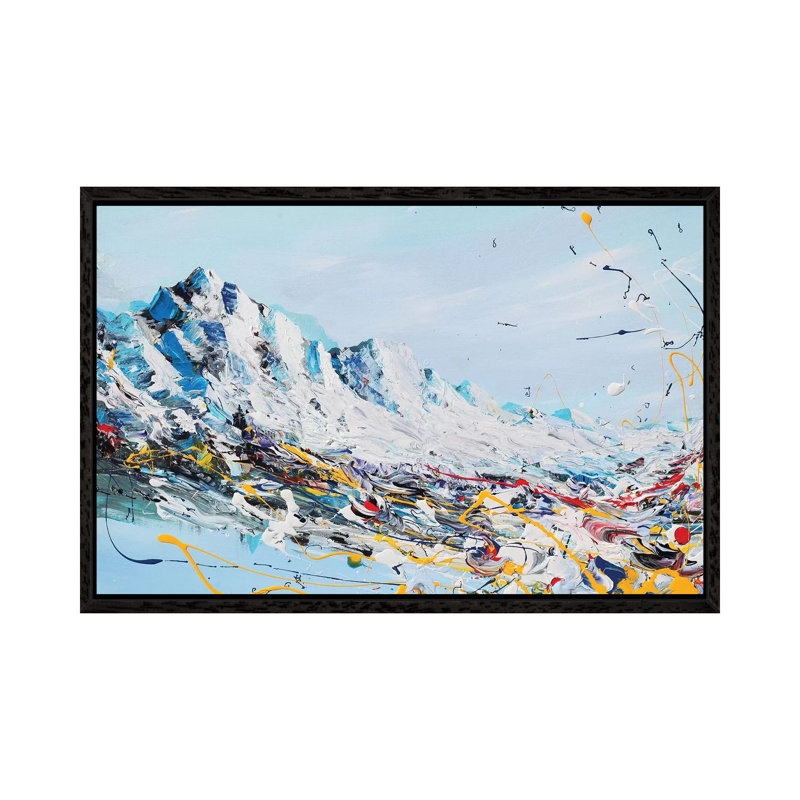 Mountain Fun 1 Piece Painting on Canvas, 101.6 cm H x 66.04 cm W, Black Framed