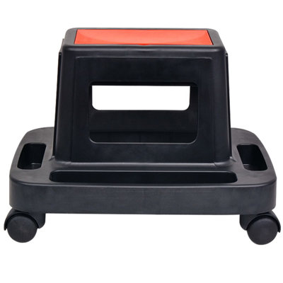 vidaXL Rolling Workshop Stool with Storage 330.7 lb