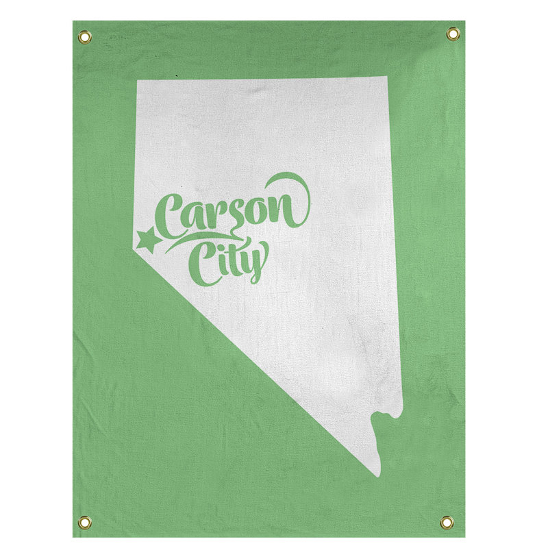 Tapisserie murale carson city nevada, H 36 po x l 26 po, Vert