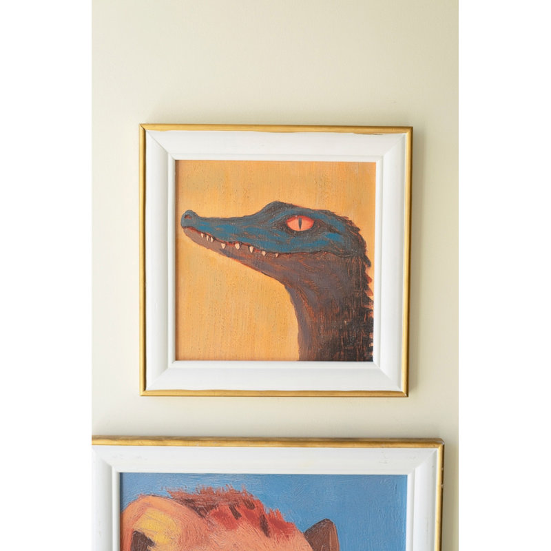  Ensemble de cinq animaux encadrés en bois, peinture murale décorative pour décoration intérieure, finition bois naturel