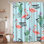 Aquarelle, flamant rose, fleurs tropicales, taches abstraites sans soudure avec 12 crochets